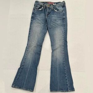 LEVI’S 518 Vintage Womens Jeans Superflow Bootcut Size 1 M Distressed Blue